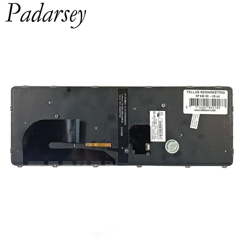 Сменная новая клавиатура Padarsey с американской подсветкой и указателем для HP 840 G3 745 G3 840 G4 745 G4