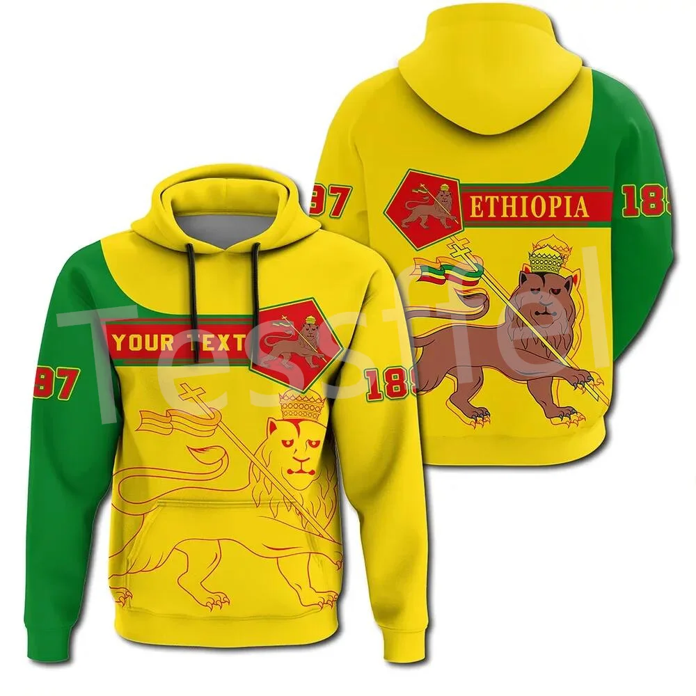 

Tessffel Newest Ethiopia County Flag Africa Native Tribe Lion Pullover Tracksuit 3DPrint Mens/Womens Harajuku Casual Hoodies A-4