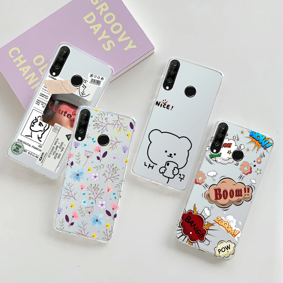 For Huawei P30 Lite Case Cute Silicone Painting Soft Cover Phone Case For Huawei P30 Lite P30Pro P 30 Pro Lite Bumper Case Funda