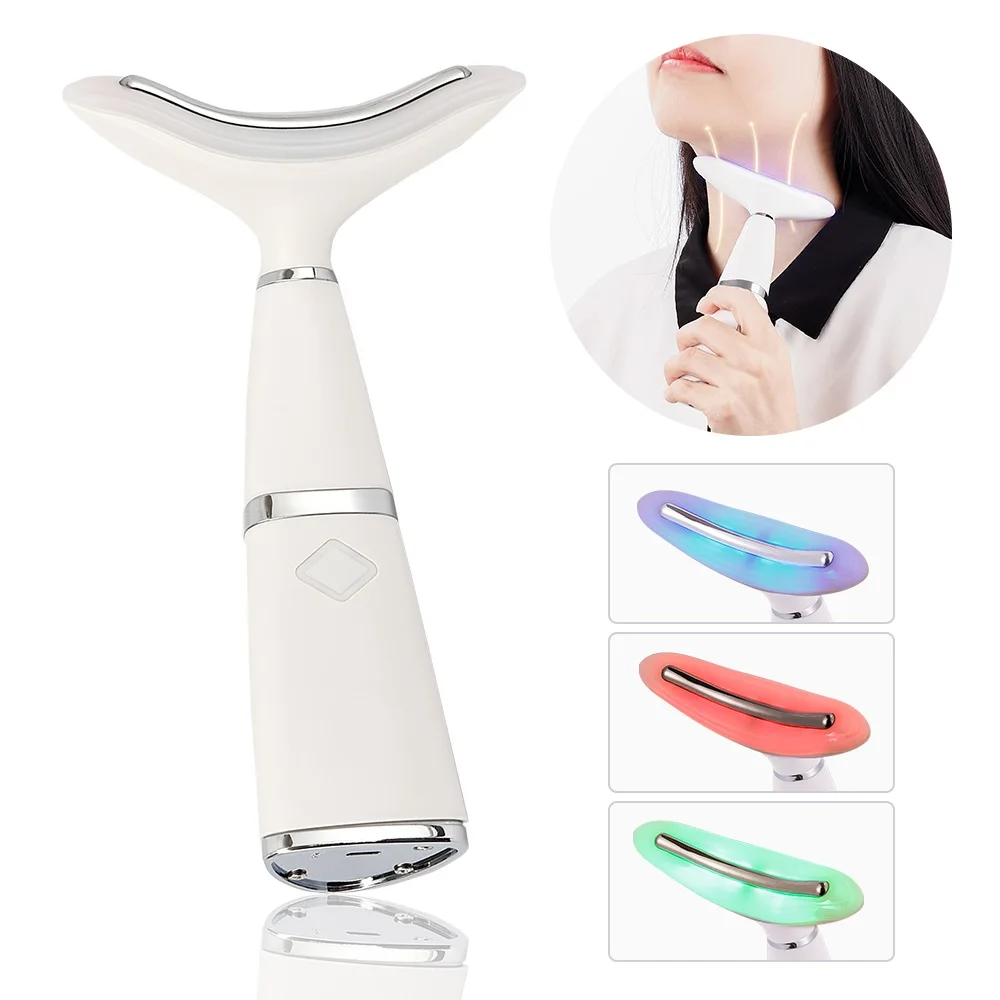 Neck Face Massagers Anti Wrinkle Lifting 3 Colors Led Photon Therapy Skin Tighten Reduce Double Chin Beauty Device Skin Care