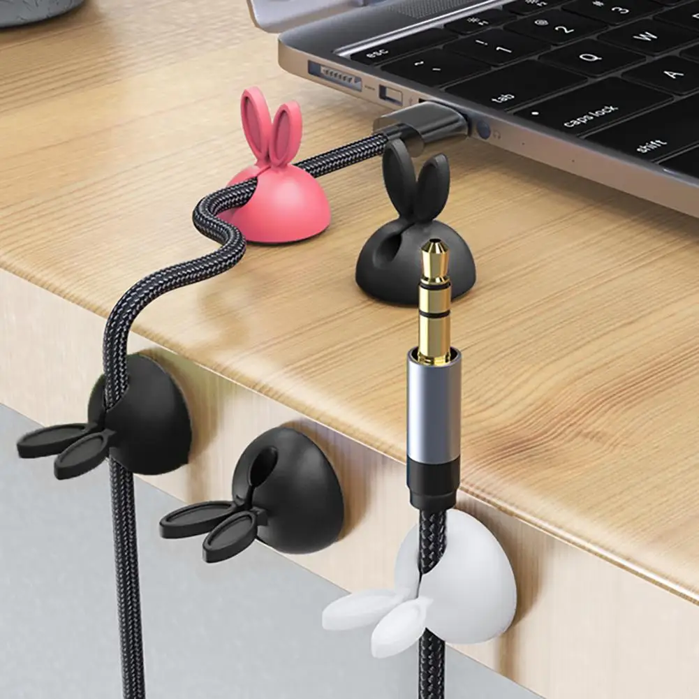 Lightweight Cable Holder Wide Compatibility Easy Installation Reliable Rabbit Ear Data Wire Cord Management Clip