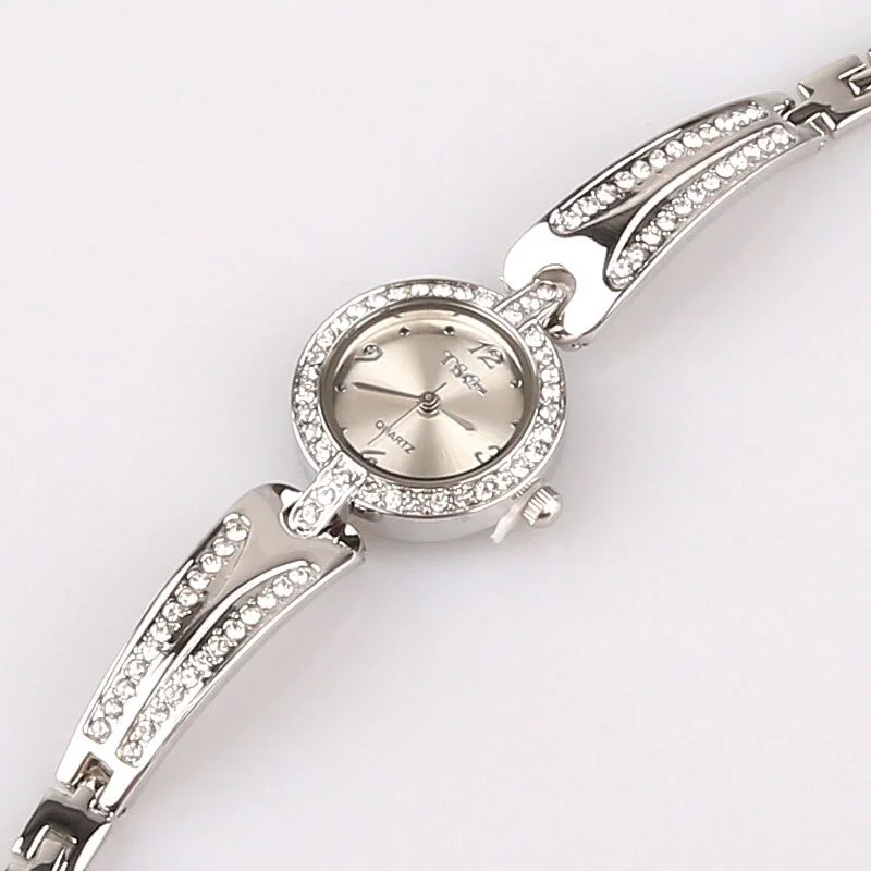 Giày Thời Trang Thông Dụng Nữ Đồng Hồ Bé Gái Dây Thép Không Gỉ Cao Cấp Đầm Đồng Hồ Đeo Tay 2 Màu Có Sẵn