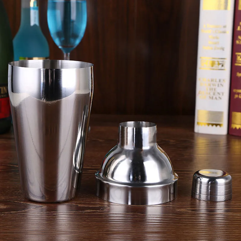 European Stainless Steel Cocktail Shaker Beverage Shaker Mixer Bar Bartender Tools 350/550ml