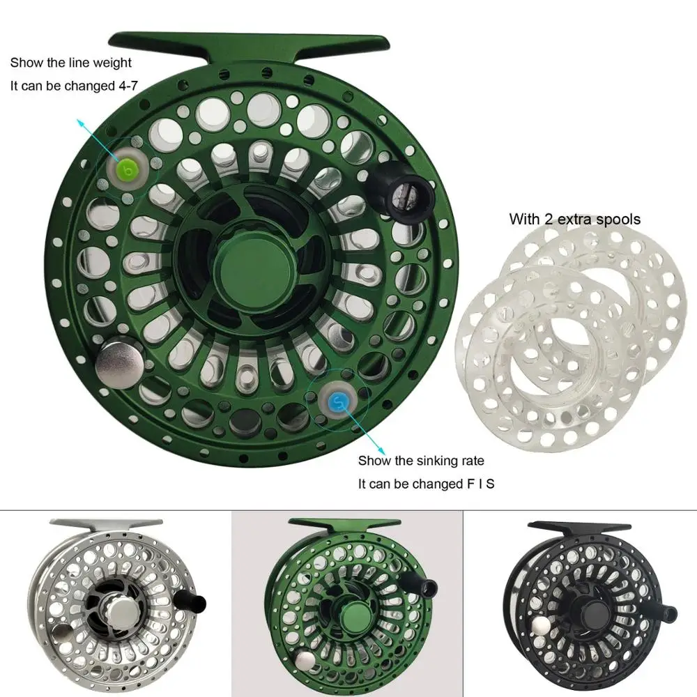 Aventik ECO Cassette CNC Machined Aluminium 5/7 Fly Reel with Two Extra Spools