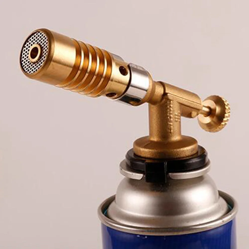 Brass Gas Torch Brazing Solder Nozzles Durable Welding Heating Burner Propane Torch Head Pencil Flame Gun for Cylinders