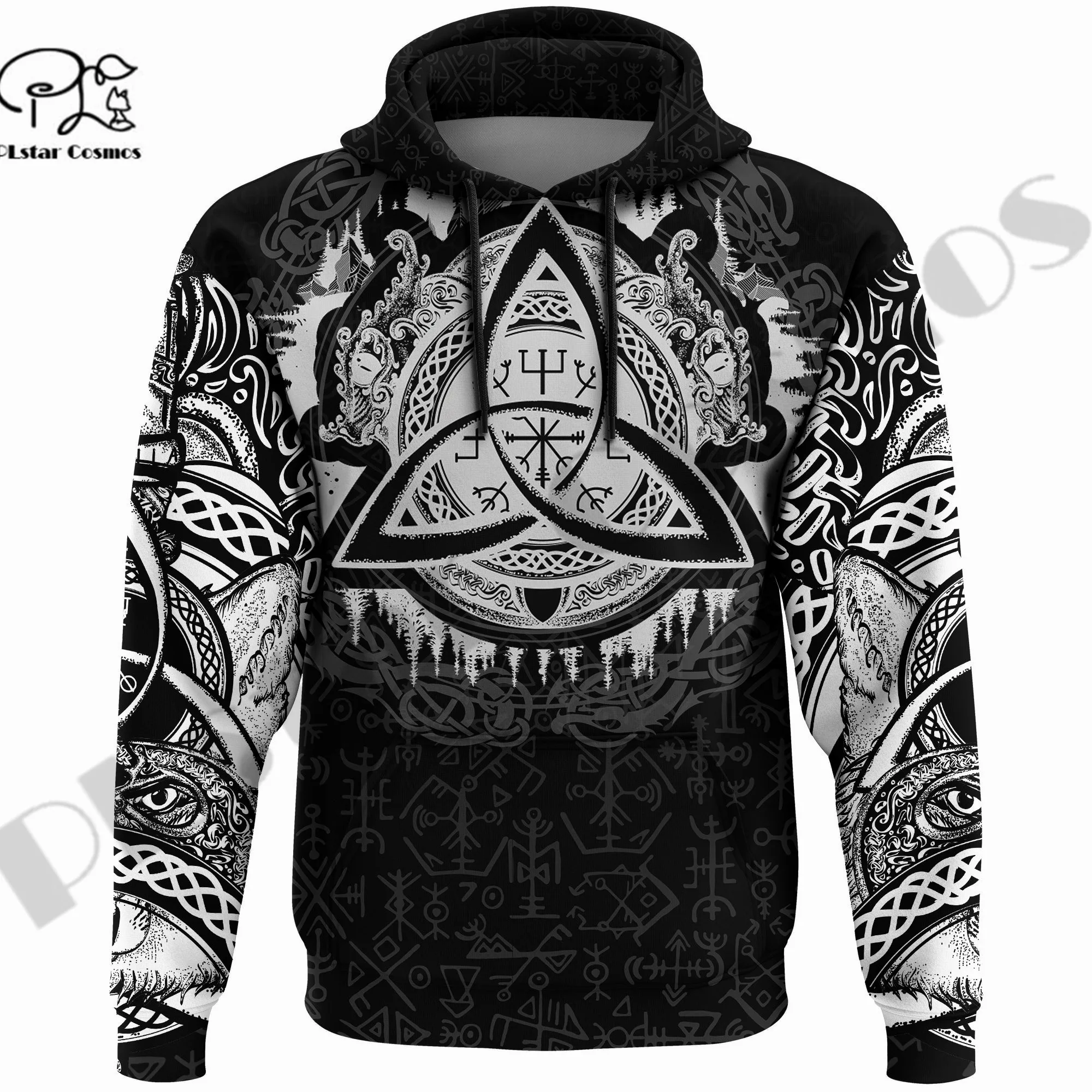 PLstar Cosmos 3DPrinted Newest Viking Dragon Celtic Unique Hrajuku Funny Streetwear Premium Unisex Casual Hoodies/Zip/Sweatshirt