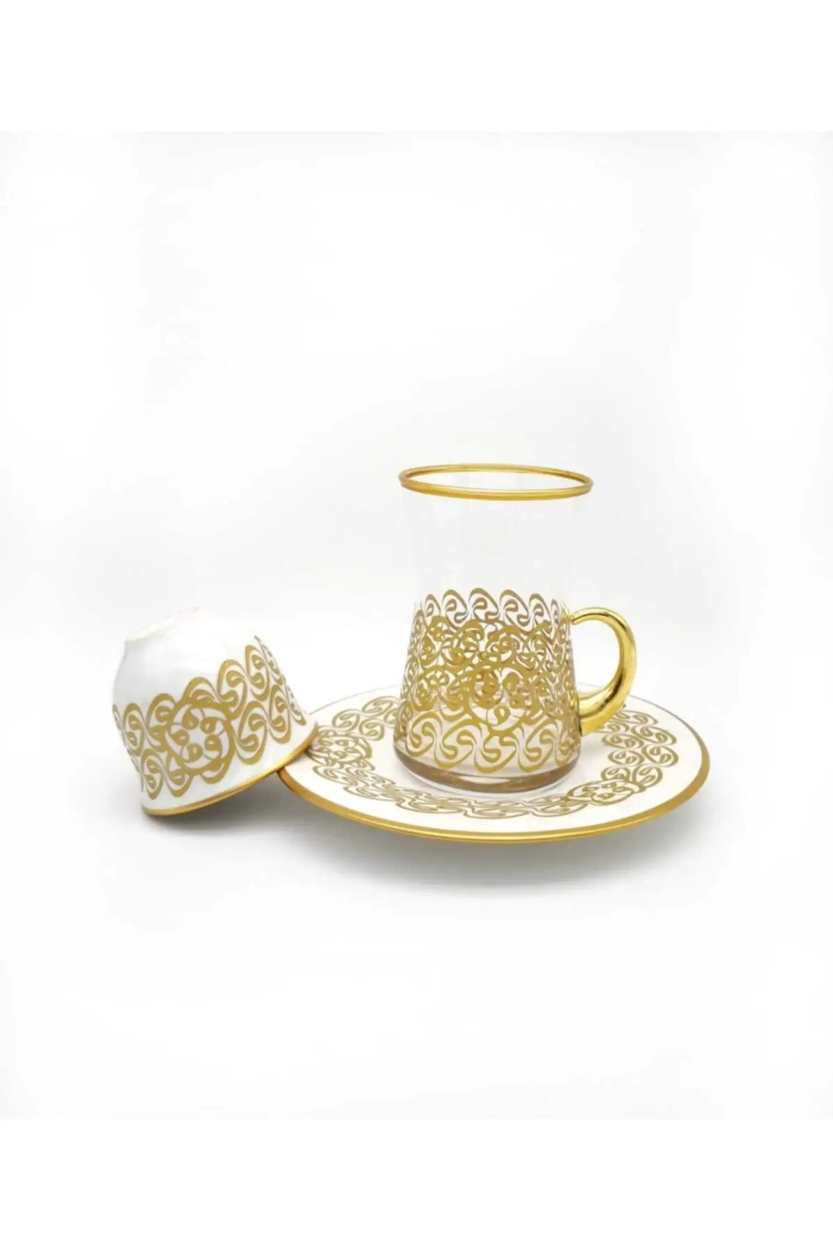 

Uras 18 Piece 6 Personality Decorative Tea Team English Tea Cup Glass Cup