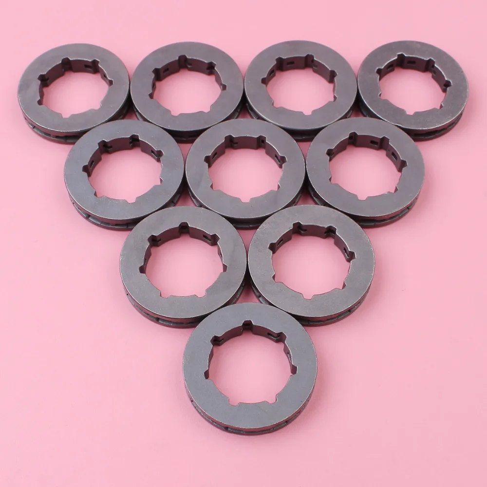 10pcs Sprocket Rim For Husqvarna 40 45 49 50 51 55 154 254 257 262 340 345 350 351 353 Chainsaw Part 1/4 Pitch 9 Teeth ID 19mm