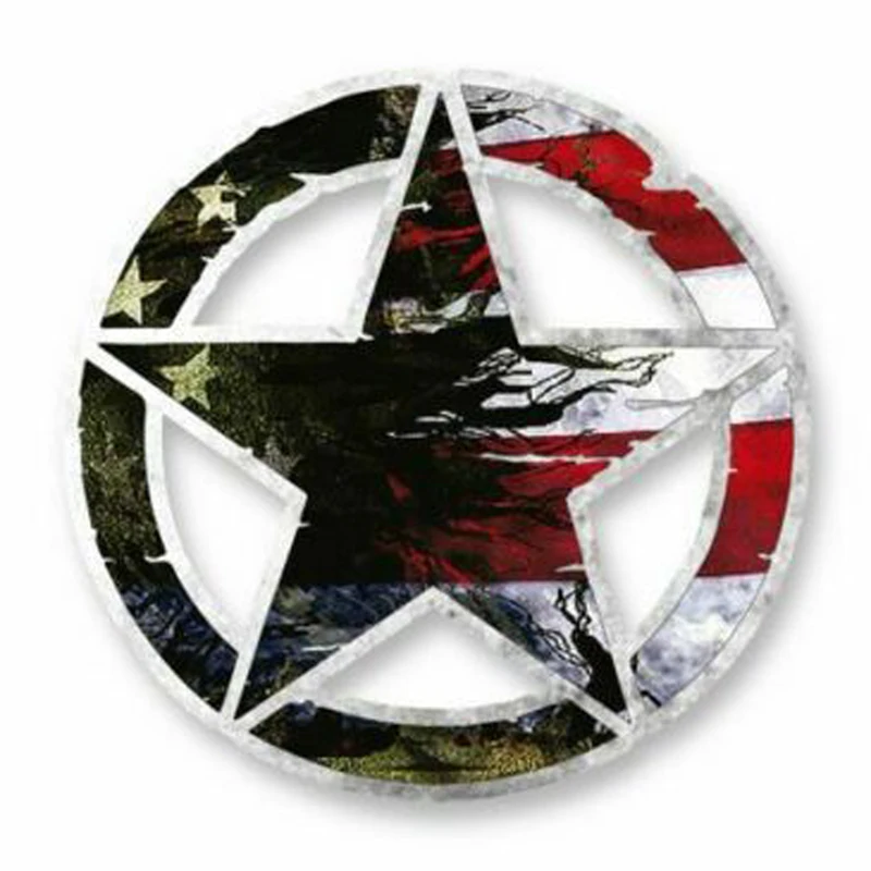 

USA Flag Army Star American Military Veteran Gift Heat Transfer Iron on Stickers for Cars, Motos, Laptops, Industry