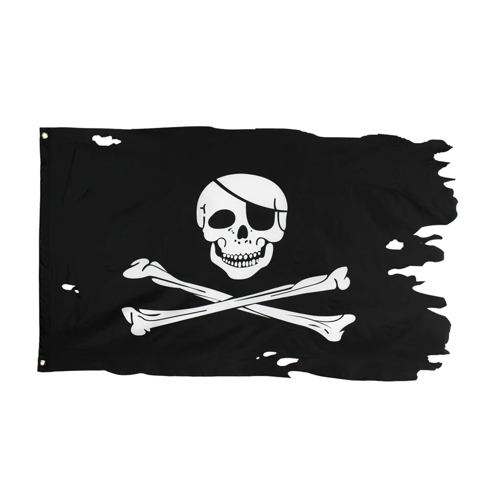 ELECTION  90x150cm Double Bone Skull Jolly Roger Hole Flag