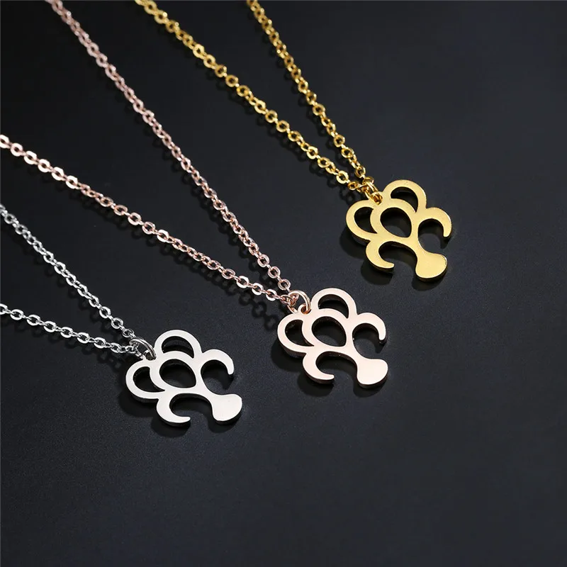 QIMING Handmade Dream Eater Sigil Friendship Necklaces For Women Girls Stainless Steel Everyday Jewelry Fashion Necklace