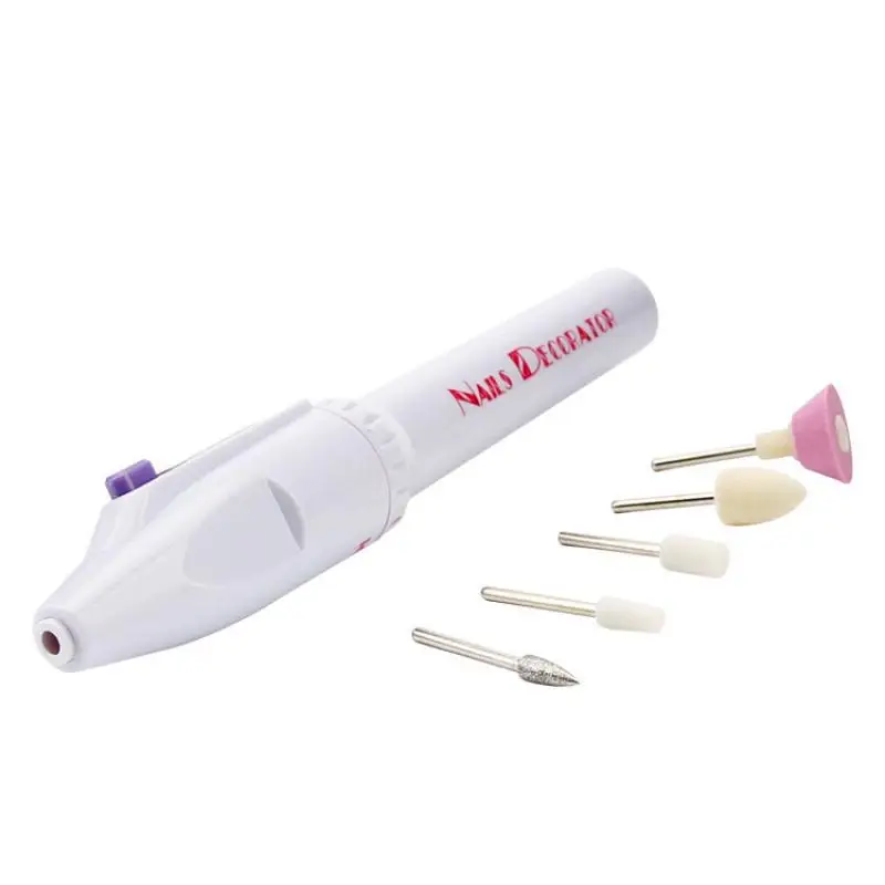 The polishing tool of portable electric fingernail grinder is provided with 5 grinding heads