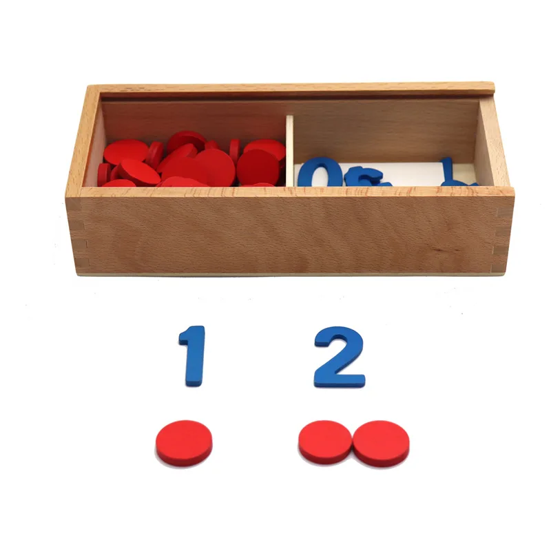 Bambini carte Cognitive Montessori in legno numero conteggio gioco di matematica giocattoli educativi per bambini prima infanzia formazione prescolare