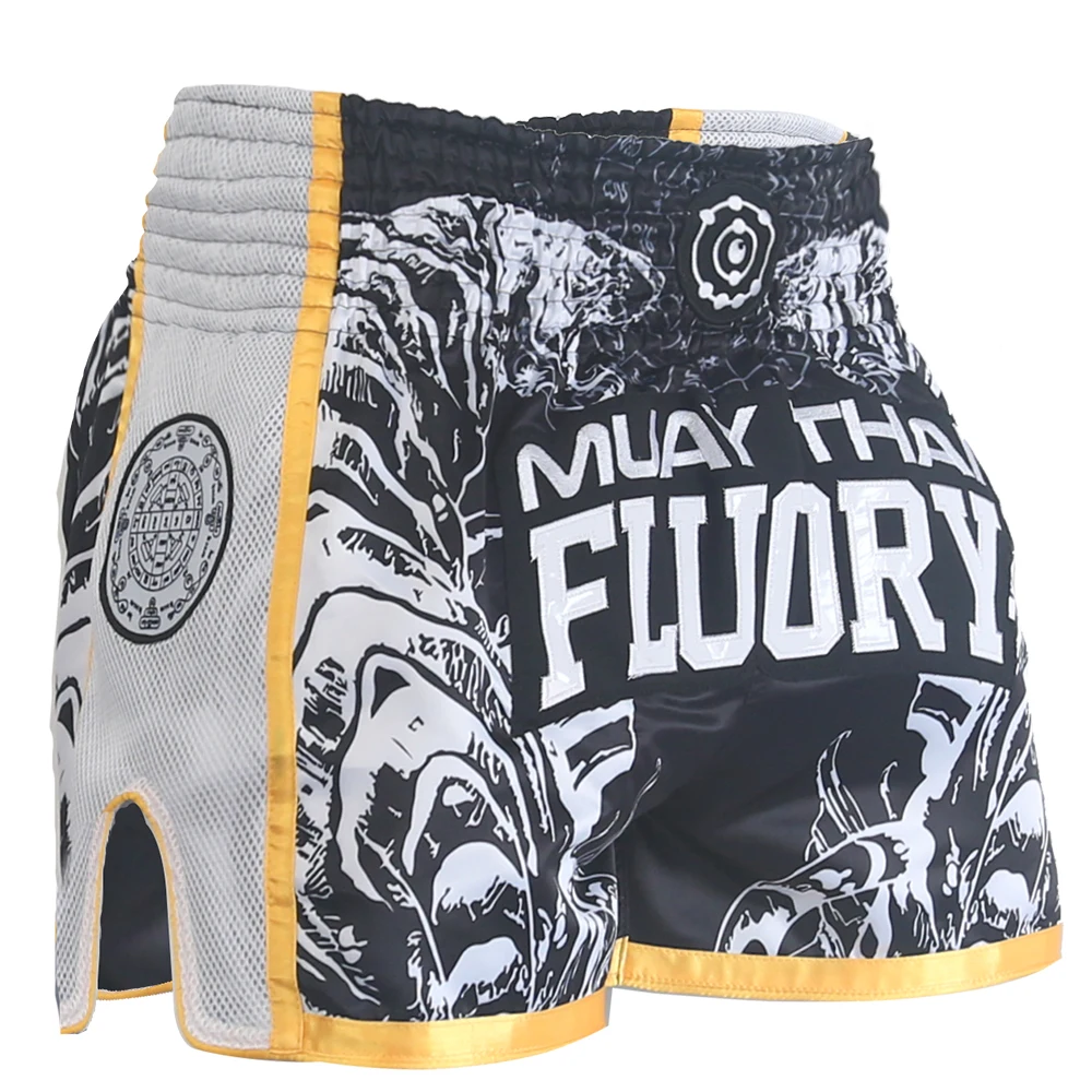 FLUORY Muay Thai Shorts Free Combat Mixed Martial Arts Boxing Training Match Pants