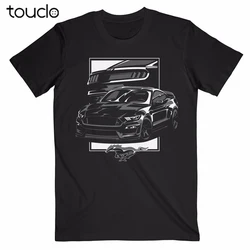 Hot Sale Summer Mustang American Muscle T-Shirt Midnight Mustang 100% Cotton For Man Shirts