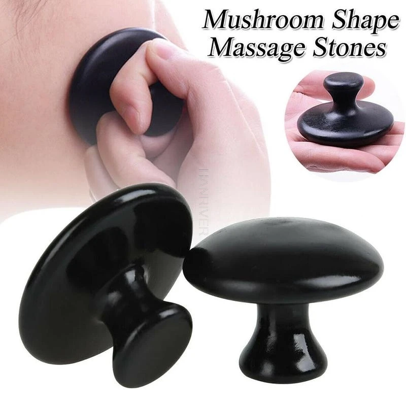 

1pcs Mushroom Meteorite Massager Mushroom Shape Hot Face Massage Stones Set Bian Spa Heater Basalt Rock Heater