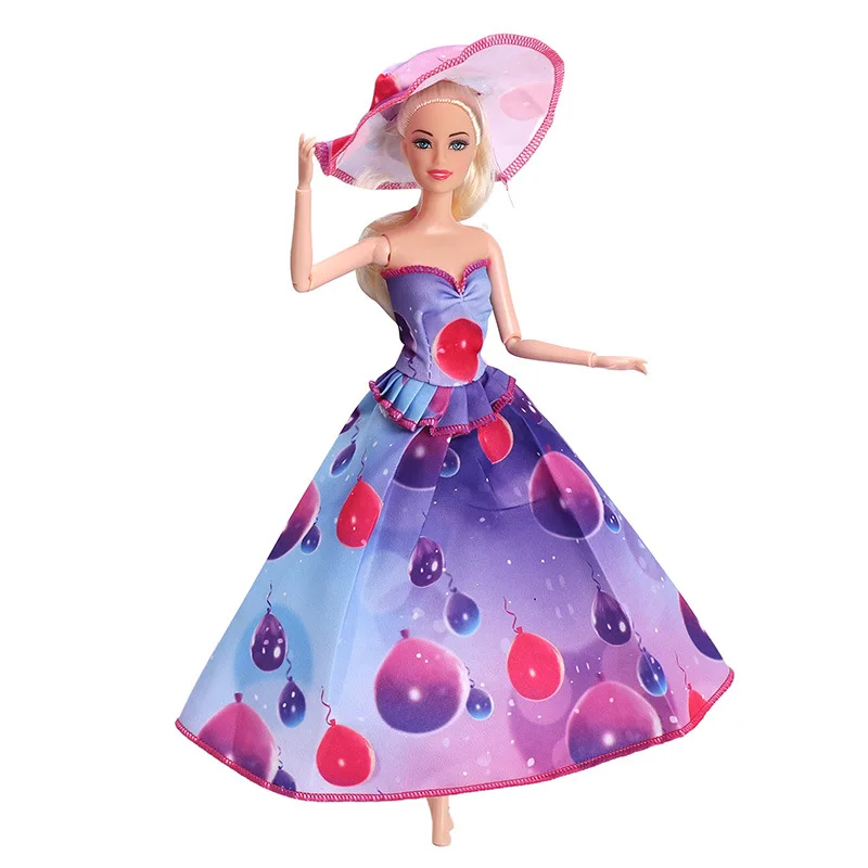 Doll Clothes Boho Ceremonial Dress Party Skirt with hat Dress Shoes Clothes for Doll Accessories Girl Dressing up toys