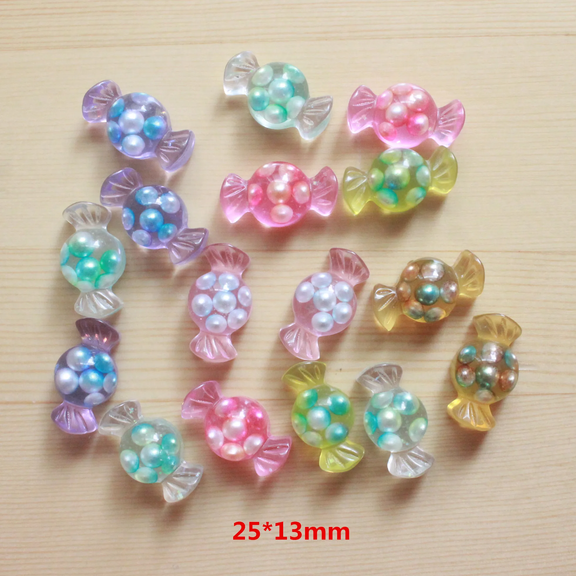 10pcs/lot kawaii flatback resin blingbling resin candy heart star rainbow mix colors resin cabochons accessories