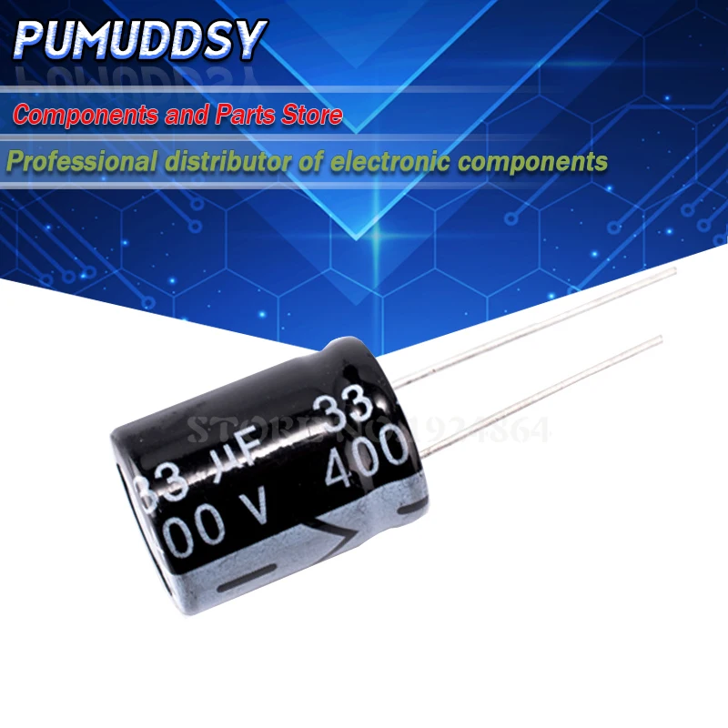 5PCS Higt quality 400V33UF 16*22mm 33UF 400V 16*22 Electrolytic capacitor