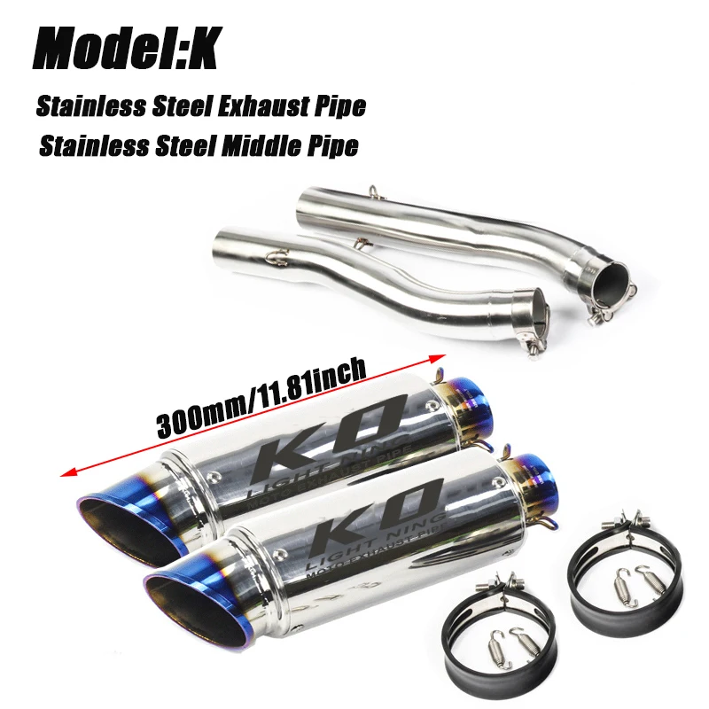 Motorcycle Right Left Side Middle Pipe Link Exhaust Muffler Pipe Silencer System Silp on for Kawasaki z1000 2003 2004 2005 2006