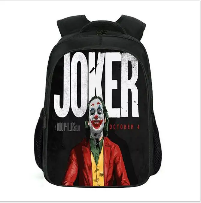 Children\'s backpack Joker clown movie 3D backpack men\'s and women\'s backpack Korean version leisure Heath Ledger schoolbag