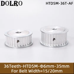 5M Type 36T Timing Pulley Inner Bore6/8/10/12/14/15/16/18/20/22/24/25/28/30mm for Width 15mm HTD Timing Belt Pulley 36 Teeth AF