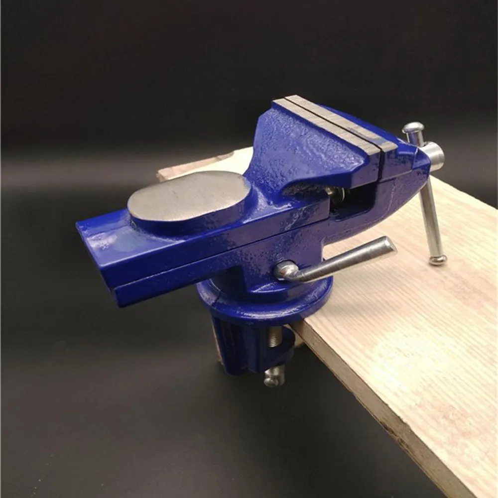Imagem -04 - Morsa Mecânica para Mecânico Torno de Mesa com Base Giratória 360 Graus para Fixação Superior em Ferro Fundido