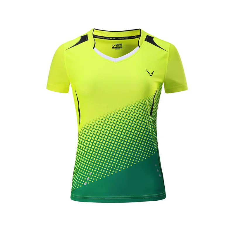 New Badminton Shirts Women/Men Qucik Dry Fitness Training Tshirts Tennis Suit Sports Short T-shirt Training Clothing -40