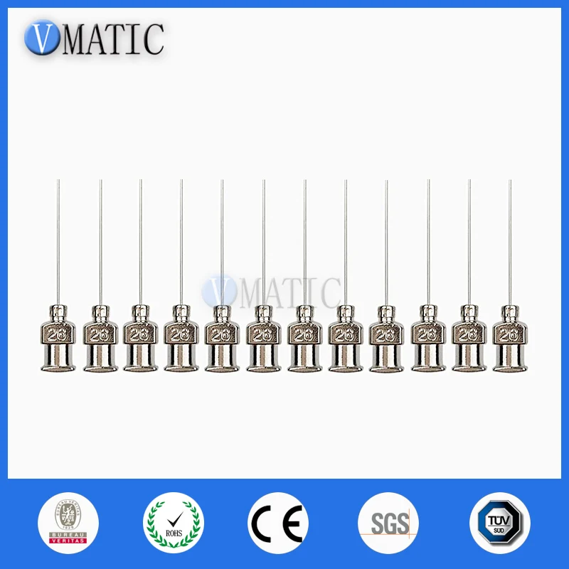 Gratis Verzending 12 Stuks 1 Inch Tip Lengte 26G Blunt Rvs Lijm Doseernaalden Tips Spuit Naald Tips