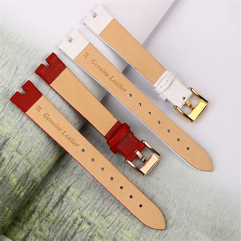 Genuine Leather Watch Band For MICHAEL KORS MK MK2832 MK2833 MK3969 Ladies Bracelet 14×12mm Concave watch strap Woman Wristwatch