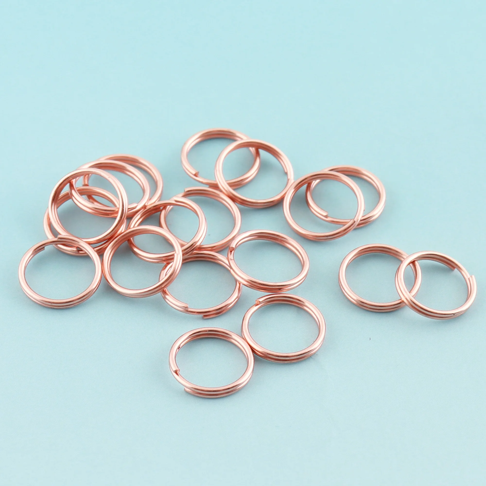 200pcs 10mm Split Rings Rose Gold Keyrings Mini Jewelry rings Metal for Key Chain Jump rings Wholesale