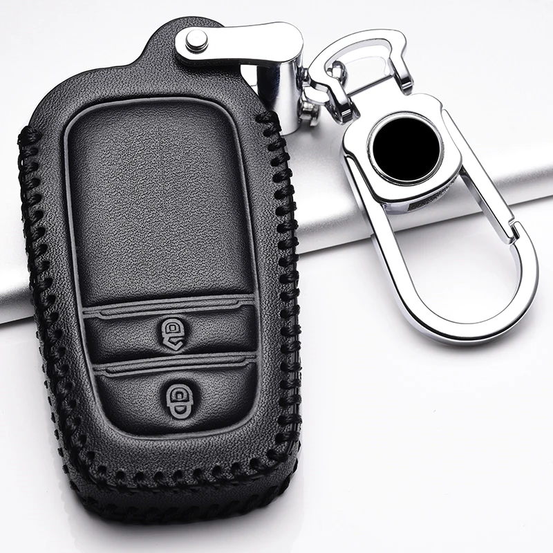 Top Layer Leather Key Cover Car Key Case For Toyota Chr C-hr Land Cruiser 200 Avensis Auris Corolla Smart Keychain Shell