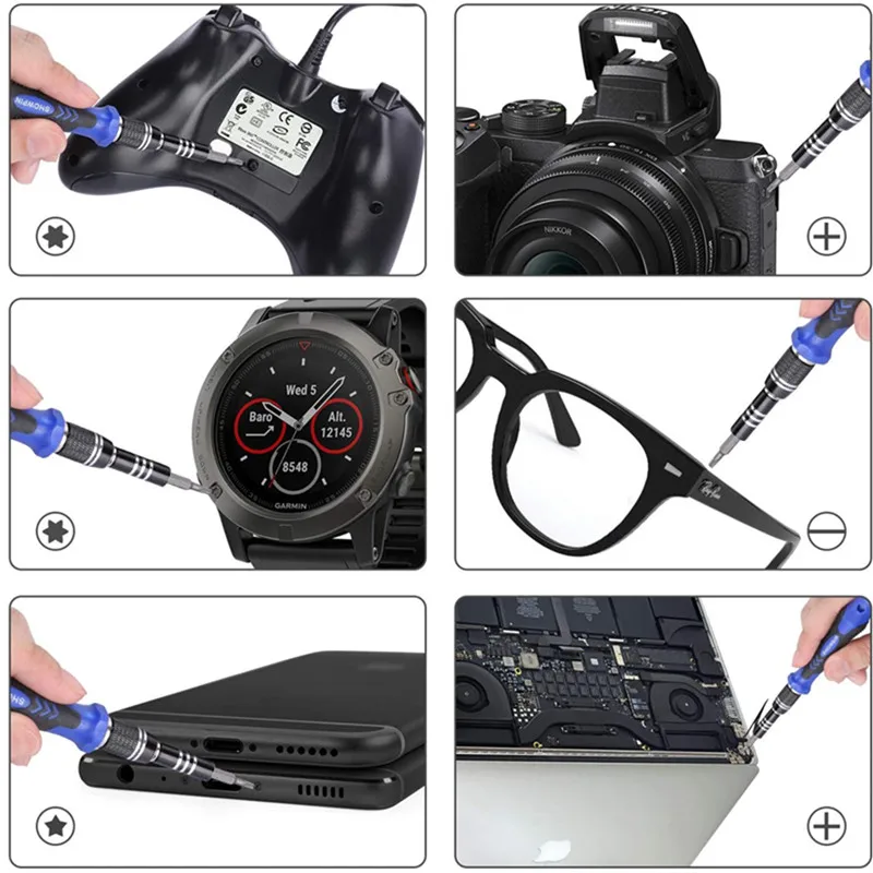 Jeu de tournevis de précision 135/122/25 en 1, bricolage Kit d'outils de réparation pour fixer téléphone portable PC montres lunettes et autres appareils électroniques,