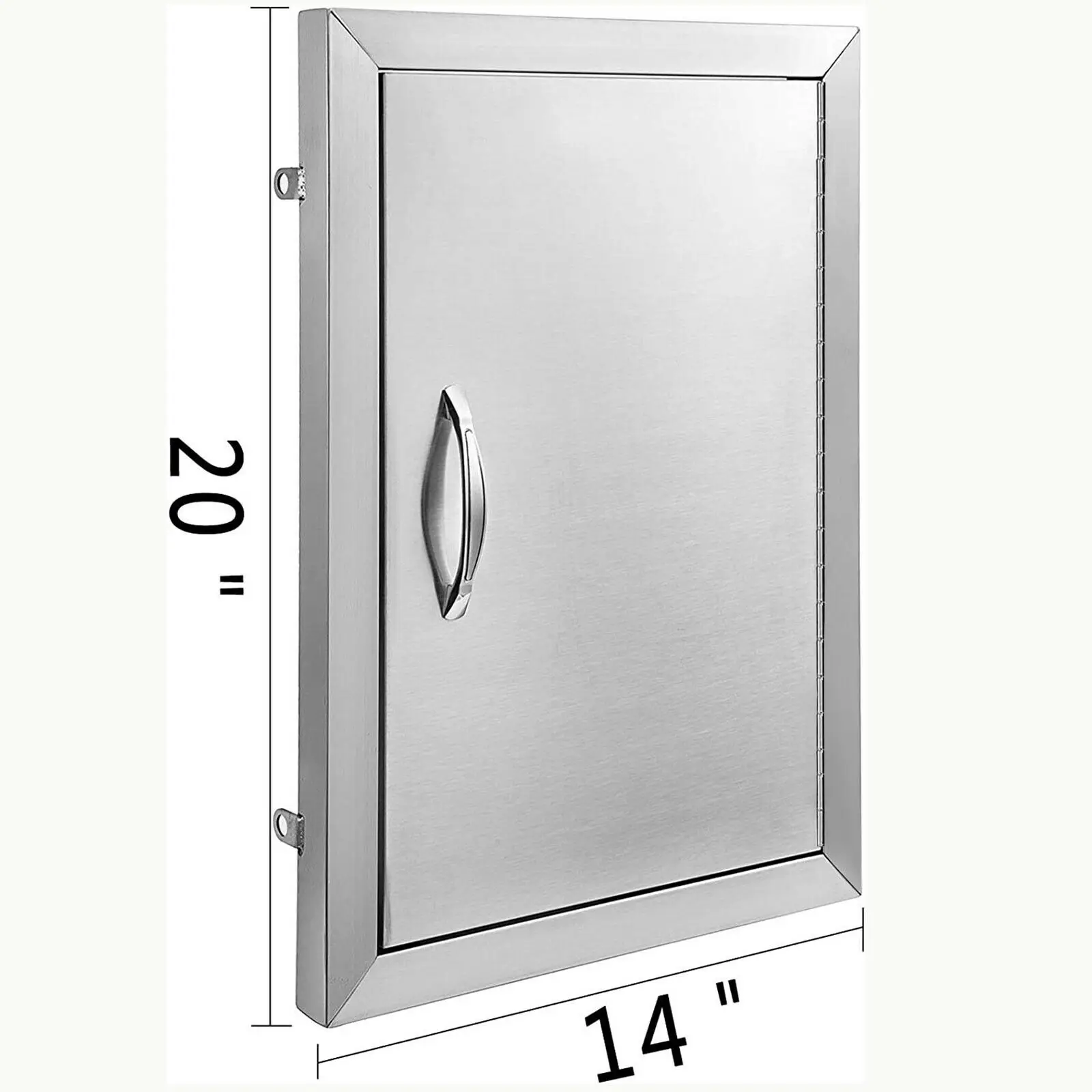 VEVOR Multi-Size BBQ Island Single Doors W/ Handle Magnet Block Stainless Steel Durable for Any Weather Outdoor Kitchen Cabinet