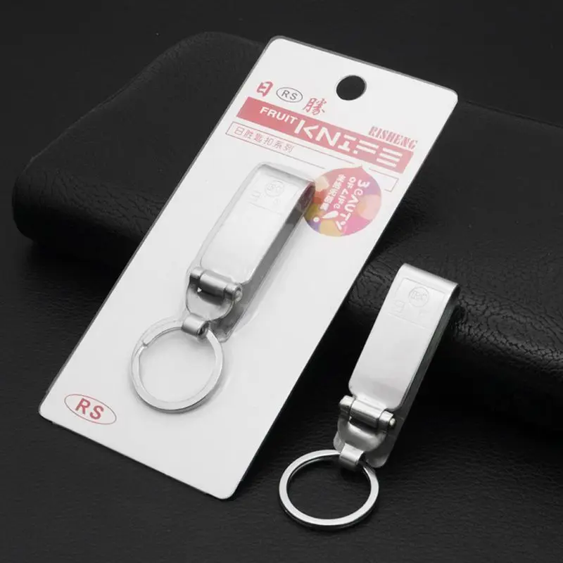 Anti-Lost Heavy Duty Stainless Steel Belt Key Holder Key-Clip Detachable Keyrings for Keys Belt Keychain Men Jewelry