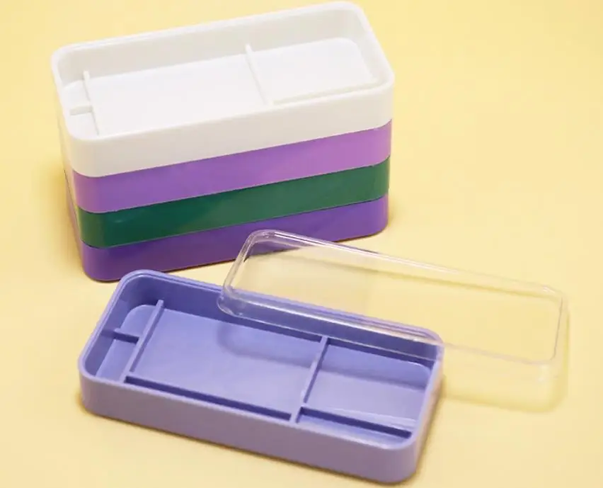 Stackable Dust Free Cover Tray Plastic Box Watch Repair Tool Movement Parts Storage Tool W0853