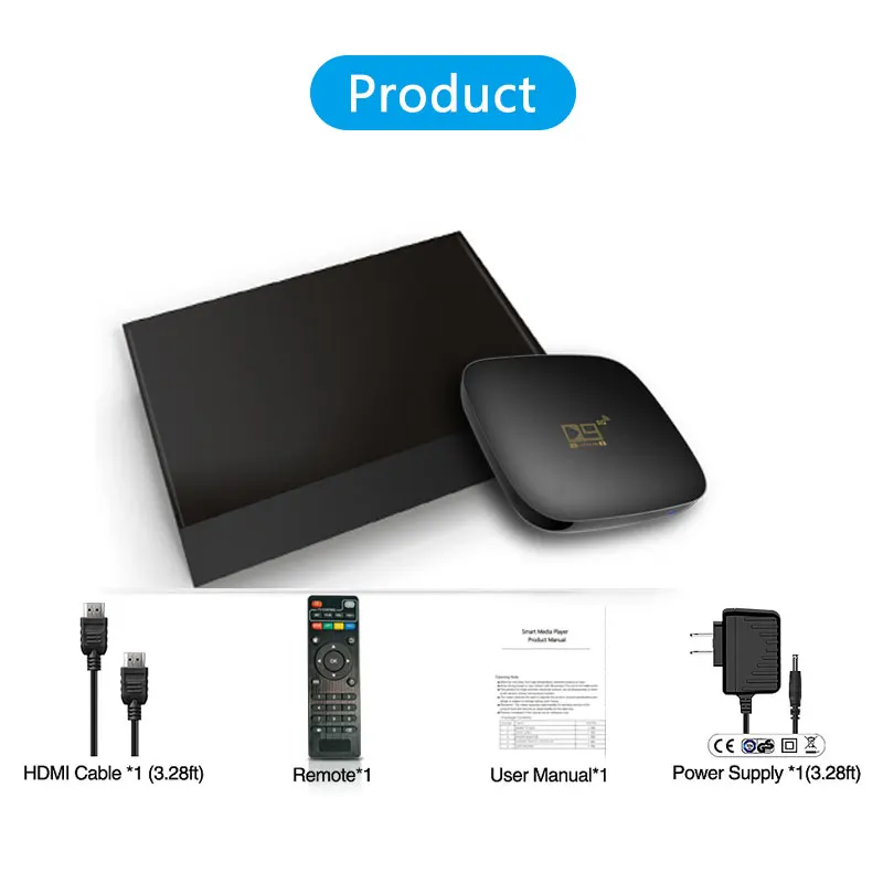 Ott D9 Smart Tv Box Android 10 2G + 16G Ultra Hd Video Mediaspeler 2.4G 5Ghz Wifi Bluetooth Youtube Settopbox