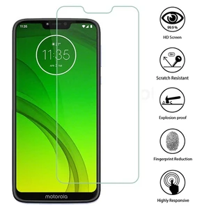 زجاج مقسى لموتورولا ، زجاج واقي شاشة ل Moto G9 G8 G7 Plus Play Moto E7 Plus 9H ، زجاج واقي أفضل 6 لوحات مبيعات ل Moto G9 Play - No2