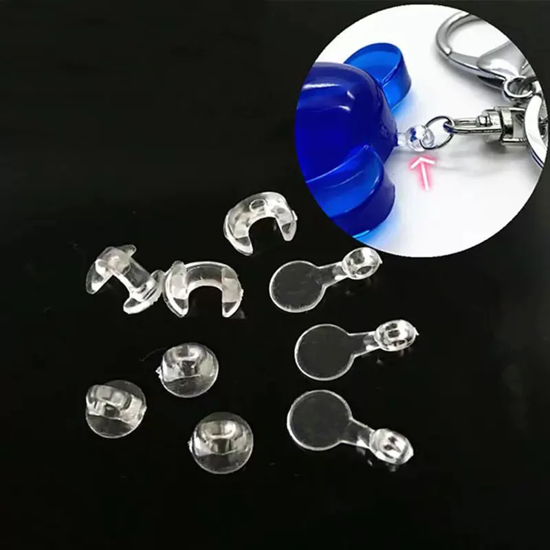 20Pcs Plastic Clear Pendant Clasps Connector Charms For Jewelry Making Diy Epoxy Resin Silicone Mold Crafts Jewelry Tools