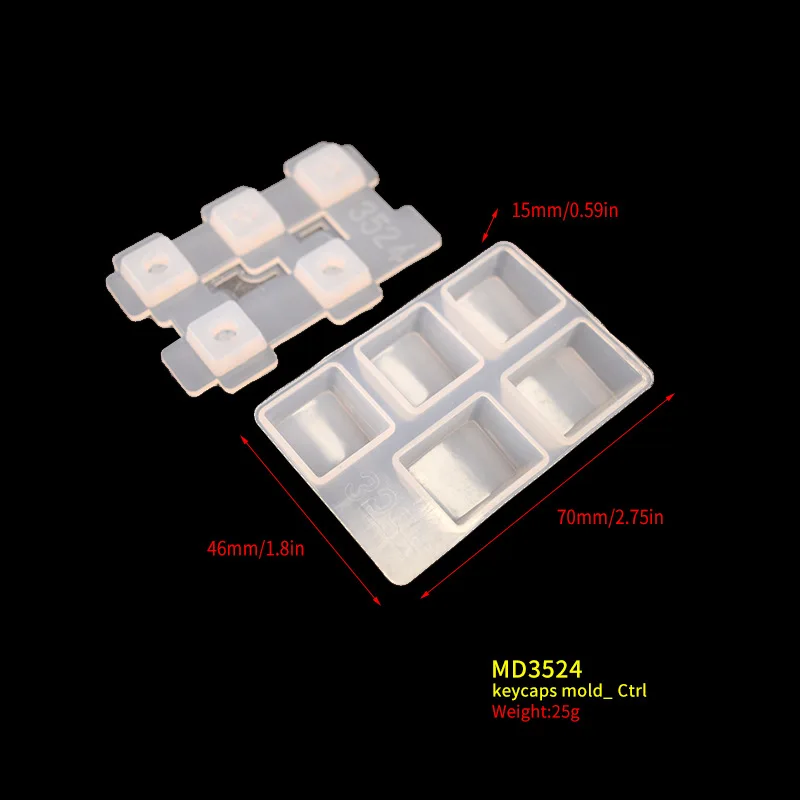 7pcs DIY Mechanical Keyboard Key Cap Silicone Mold UV Crystal Epoxy Molds Handmade Crafts Making Tools