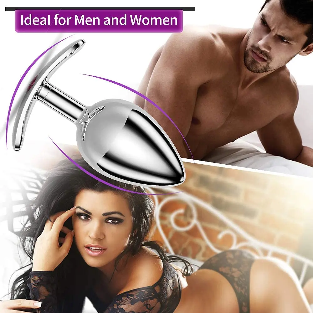 Comfortable Anal Plugs Luxury Crystal Jewelry Training Metal Butt Plug Fetish Bondage Anal Stimulation Sex Toys for Women Men