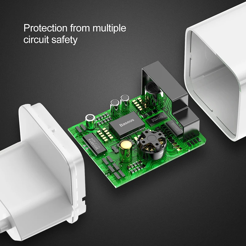 Baseus USB 벽 휴대폰 충전기 어댑터, 아이폰 12, 11, 프로, XS, 맥스, XR, 샤오미, 고속 충전 3.0, 24W, QC3.0