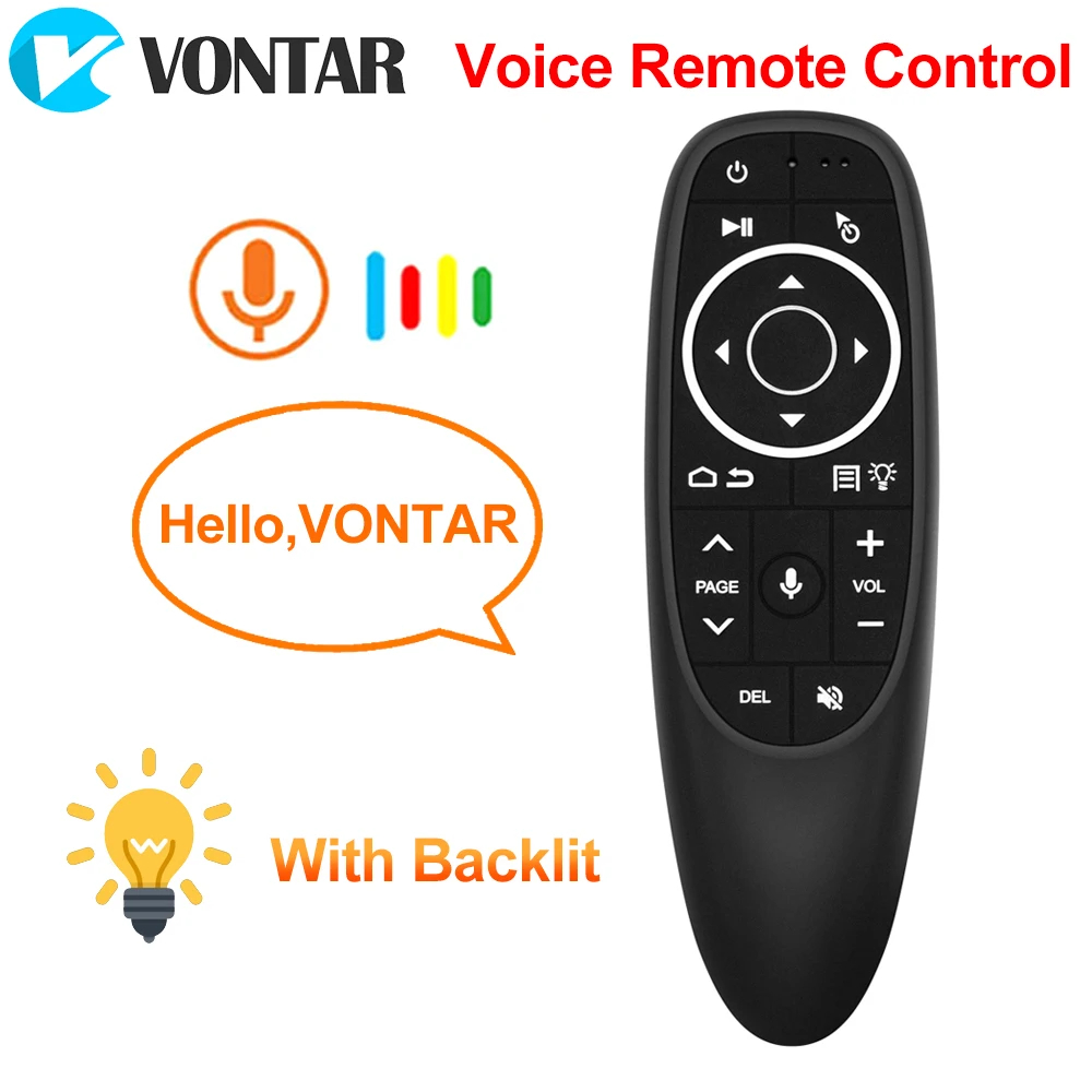 VONTAR G10 z pilotem G10S Pro 2.4GHz Air Mouse Google asystent wyszukiwania głosowego uczenia IR żyroskop dla TV Box z androidem