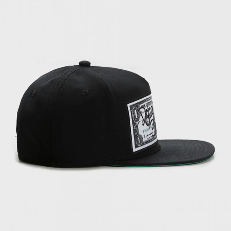 PANGKB ماركة دولى قبعة دولر الكرة كل الأسود الولايات المتحدة الأمريكية الهيب هوب snapback قبعة للرجال النساء الكبار في الهواء الطلق عادية الشمس قبعة بيسبول