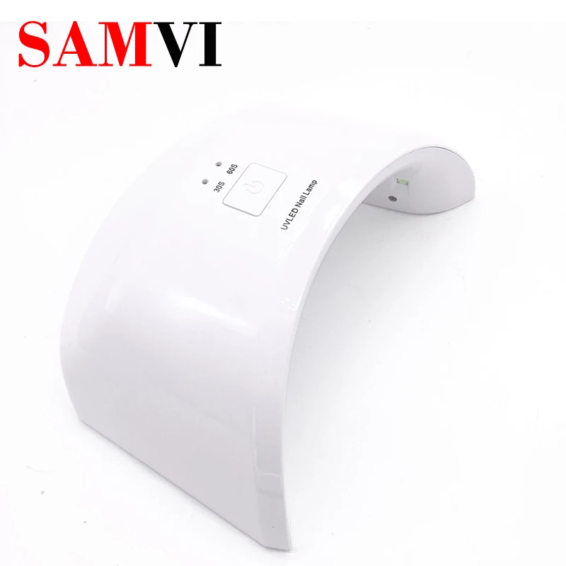 SAMVI SUN90c 24W 15 LEDS UV LED Nail lamp  Nail dryer for All Gels with 30s/60s Timer button For Manicure Gel Nail Dryer