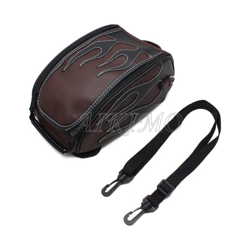 Motorcycle PU Leather Waterproof Oil Fuel Tank Magnetic Travel Bag for Honda CM500 Yamaha Suzuki Harley Sportster BMW