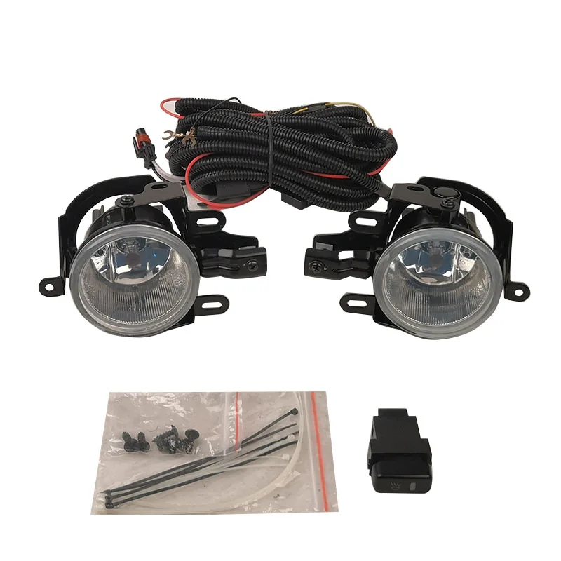 Suitable for Mitsubishi PAJERO MONTERO 2004 2005 2006 front bumper fog lamp with switch wire group bulb 9006 12V 51W