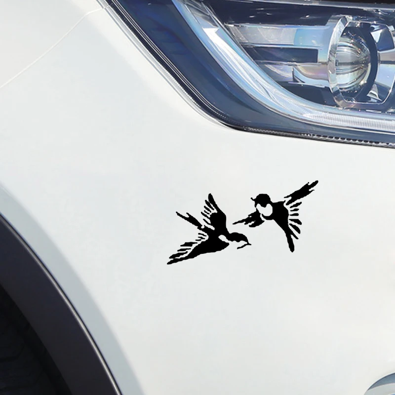 15*8.5cm car bumper biker motorcycle bird raven Cute And Interesting Fashion Sticker Decals Car Decor