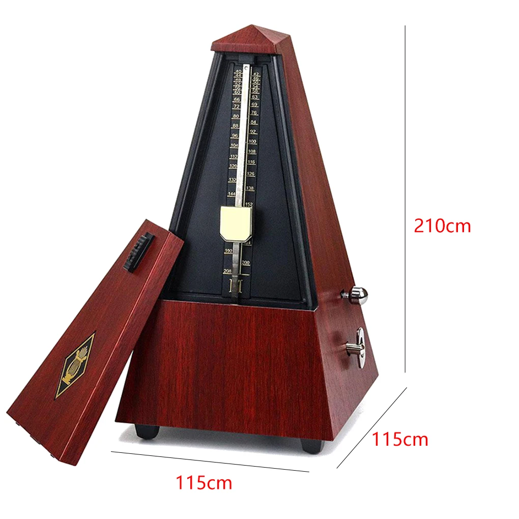 Vintage Tower Type Guitar Metronome Bell Ring Piano Violin Rhythm Mechanical Pendulum Metronome