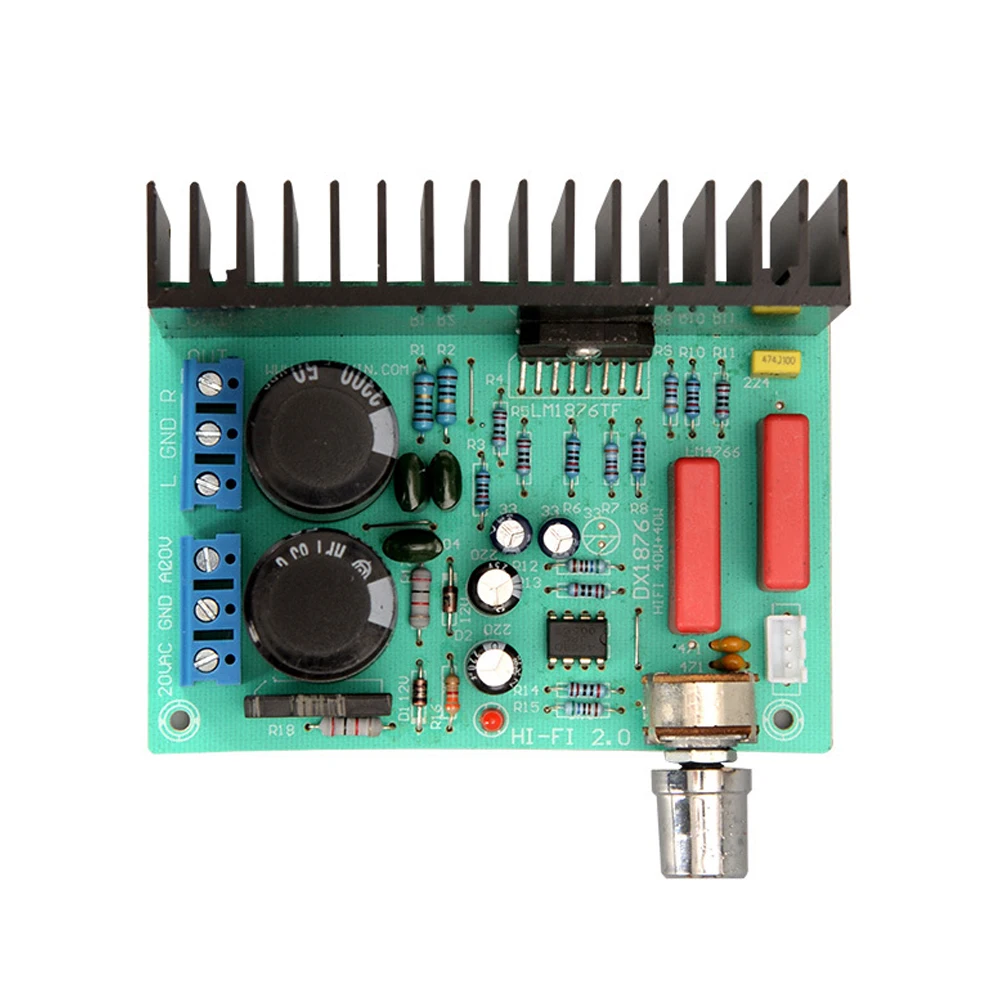 HIFI Power Amplifier Board, LM1876 2.0, Estéreo, DE